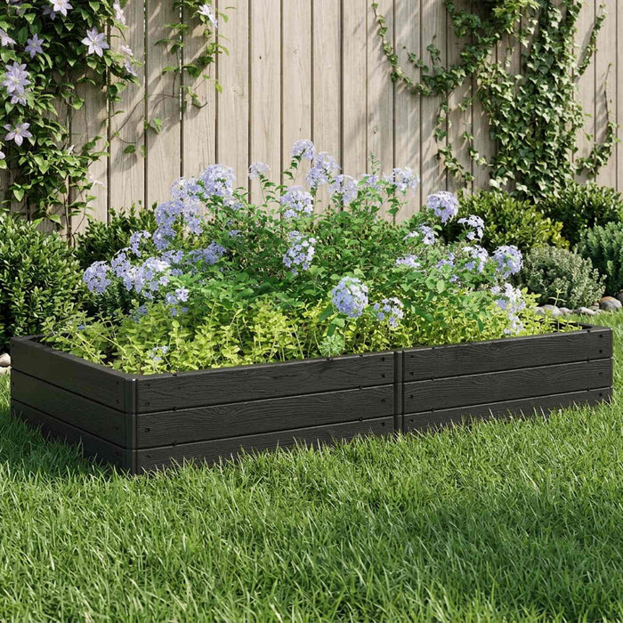 Pat ridicat Negru 151 x 75,5 x 25 cm PP - WALTI WALTI