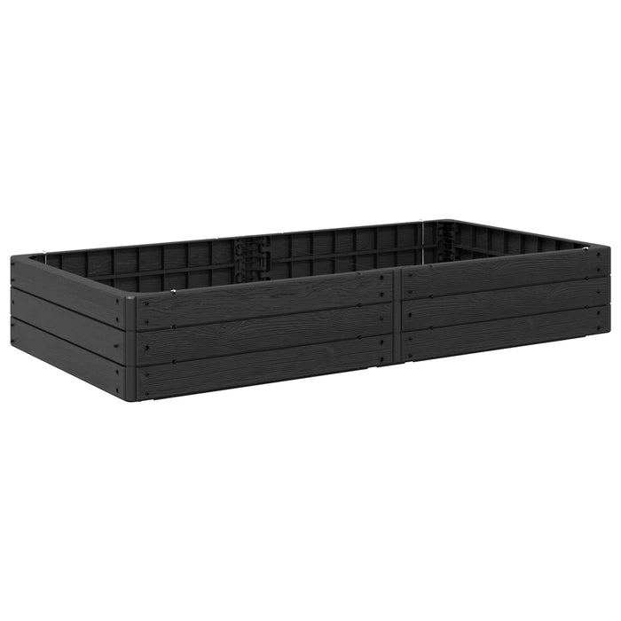Pat ridicat Negru 151 x 75,5 x 25 cm PP - WALTI WALTI