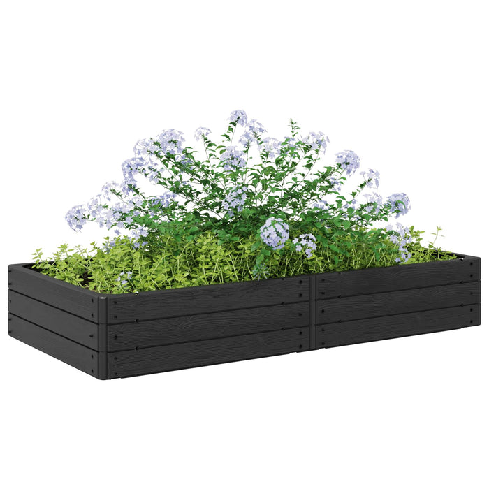 Pat ridicat Negru 151 x 75,5 x 25 cm PP - WALTI WALTI