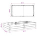 Pat ridicat Negru 151 x 75,5 x 25 cm PP - WALTI WALTI