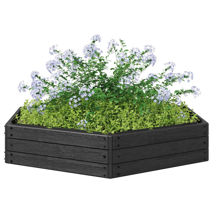 Pat ridicat Negru 148 x 129 x 25 cm PP - WALTI WALTI