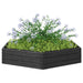 Pat ridicat Negru 148 x 129 x 25 cm PP - WALTI WALTI