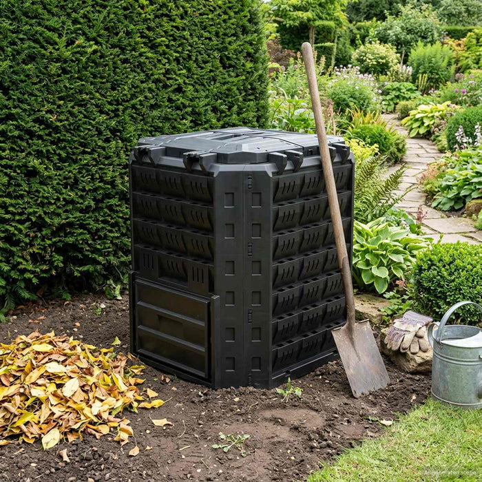 Compostor de grădină Negru 71 x 71 x 81,5 cm 100% PP WALTI