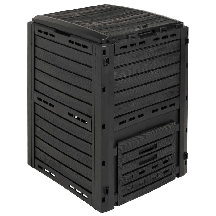Compostor de grădină Negru 59,5 x 60 x 81,5 cm 280 l 100% PP - WALTI WALTI
