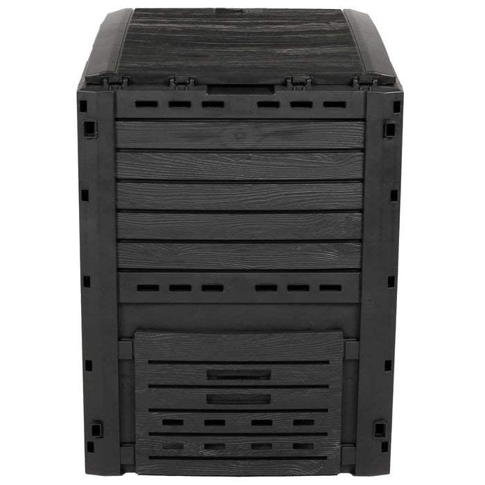 Compostor de grădină Negru 59,5 x 60 x 81,5 cm 280 l 100% PP - WALTI WALTI