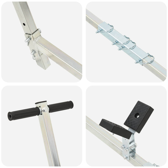 Remorcă de barcă ajustabilă cu pneuri pneumatice 200 kg Load WALTI