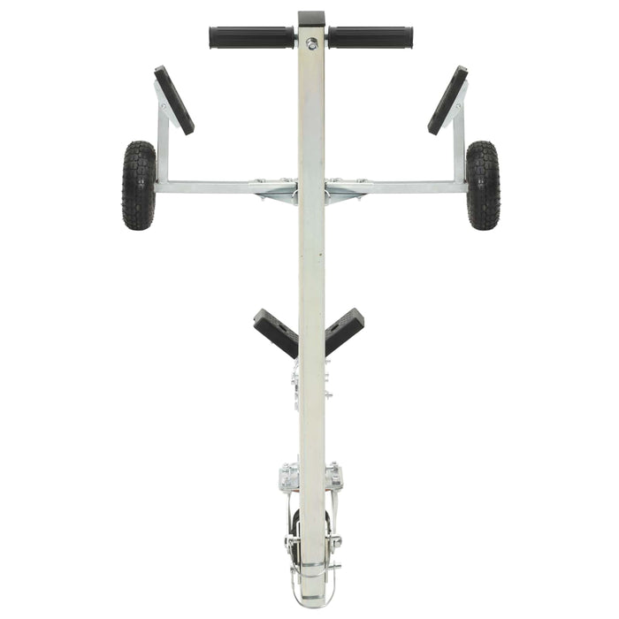 Remorcă de barcă ajustabilă cu pneuri pneumatice 200 kg Load WALTI
