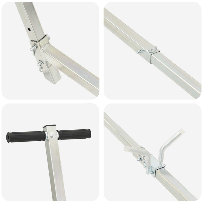 Remorcă de barcă ajustabilă cu pneuri pneumatice 200 kg Load WALTI