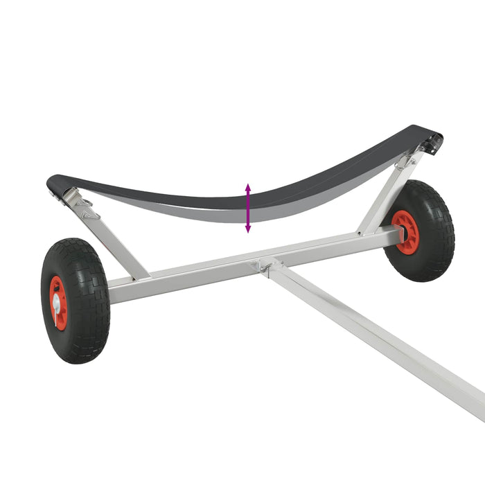 Remorcă de barcă ajustabilă cu pneuri pneumatice 200 kg Load WALTI