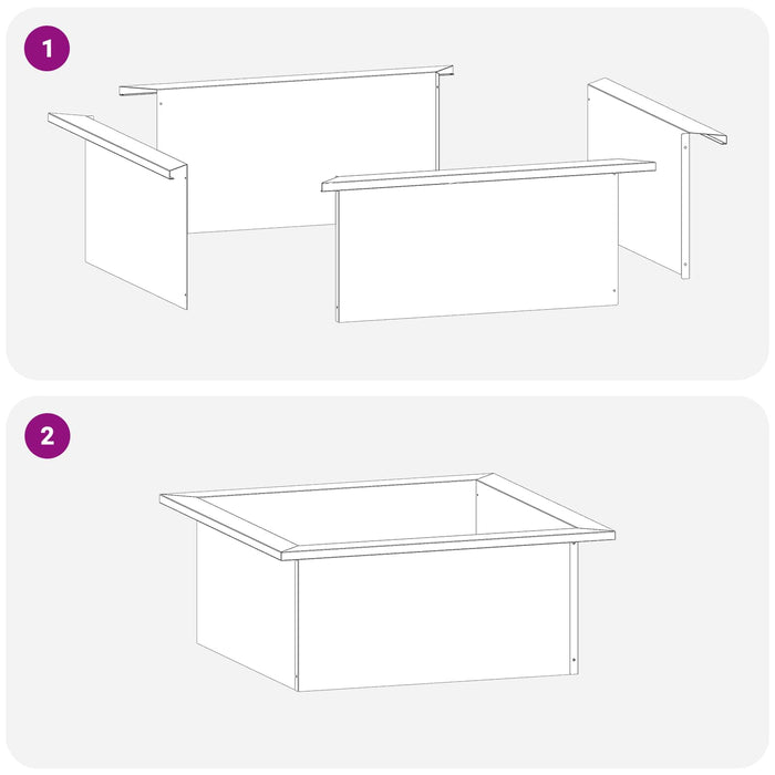 Inel pentru foc Negru 90 x 90 x 25 cm Oțel WALTI