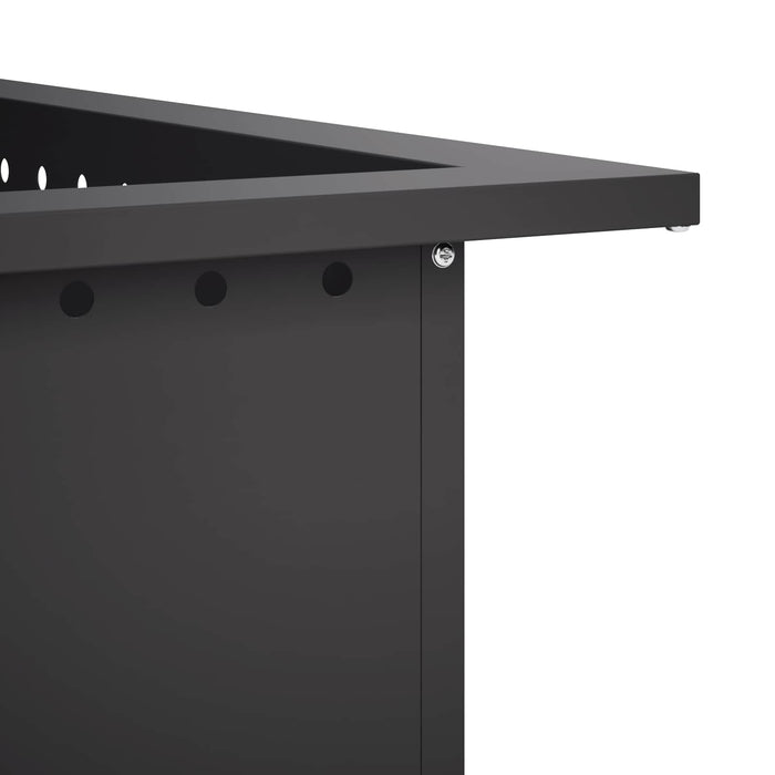 Inel pentru foc Negru 90 x 90 x 25 cm Oțel WALTI