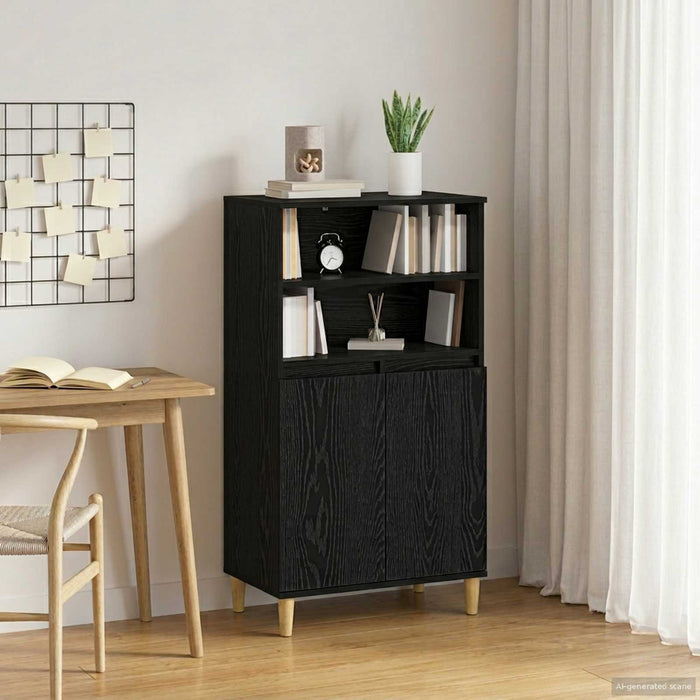 Bufet Stejar Negru 60 x 36 x 110 cm Lemn prelucrat WALTI