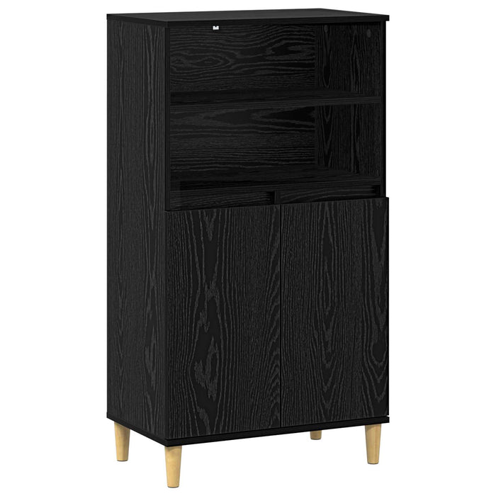 Bufet Stejar Negru 60 x 36 x 110 cm Lemn prelucrat WALTI