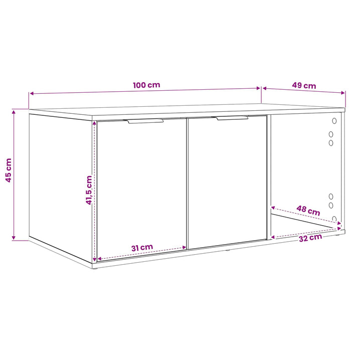 Mobilier pentru pisici Alb 100 x 49 x 45 cm Lemn prelucrat WALTI