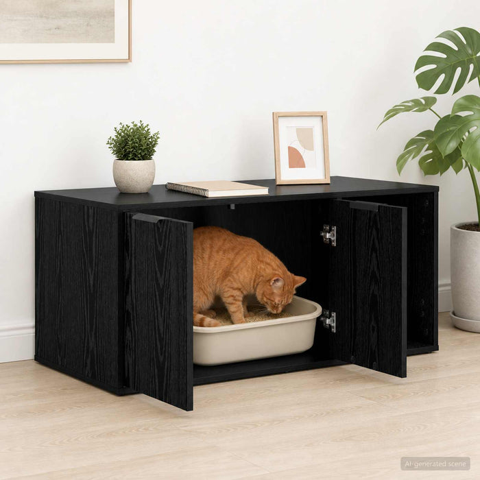 Mobilier pentru pisici Stejar Negru 100 x 49 x 45 cm WALTI