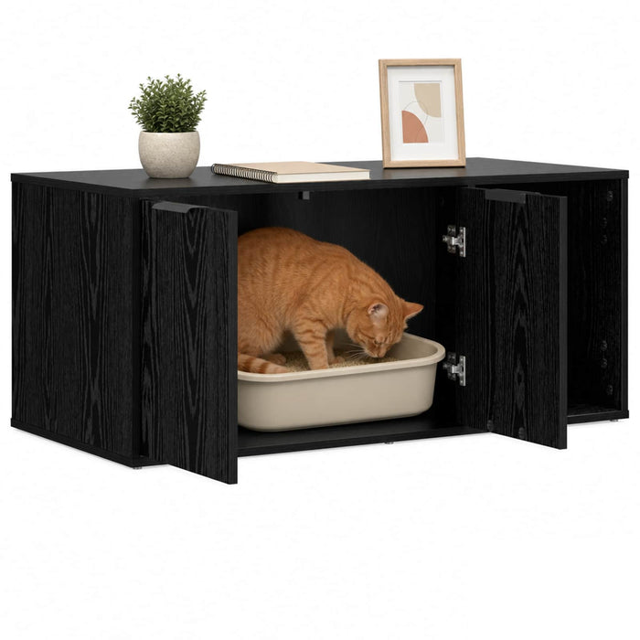 Mobilier pentru pisici Stejar Negru 100 x 49 x 45 cm WALTI