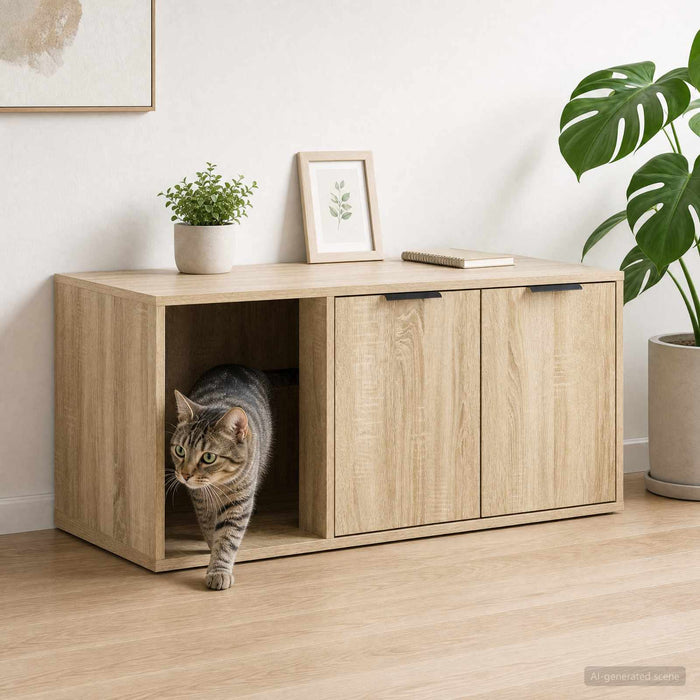 Mobilier pentru pisici Stejar Sonoma 100 x 49 x 45 cm - WALTI WALTI