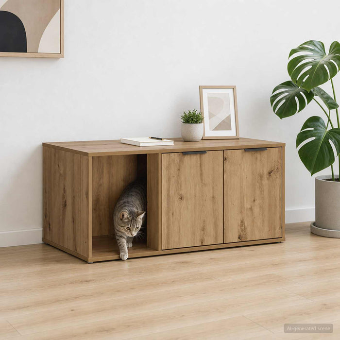 Mobilier pentru pisici Stejar Artizanal 100 x 49 x 45 cm WALTI