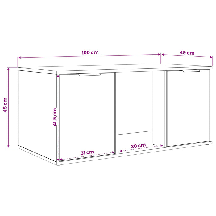 Mobilier pentru pisici Alb 100 x 49 x 45 cm Lemn prelucrat WALTI