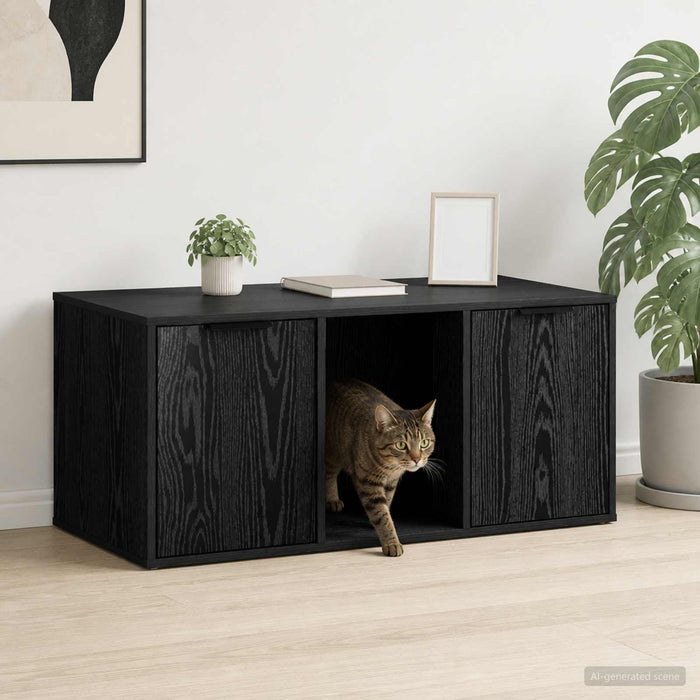 Mobilier pentru pisici Stejar Negru 100 x 49 x 45 cm WALTI