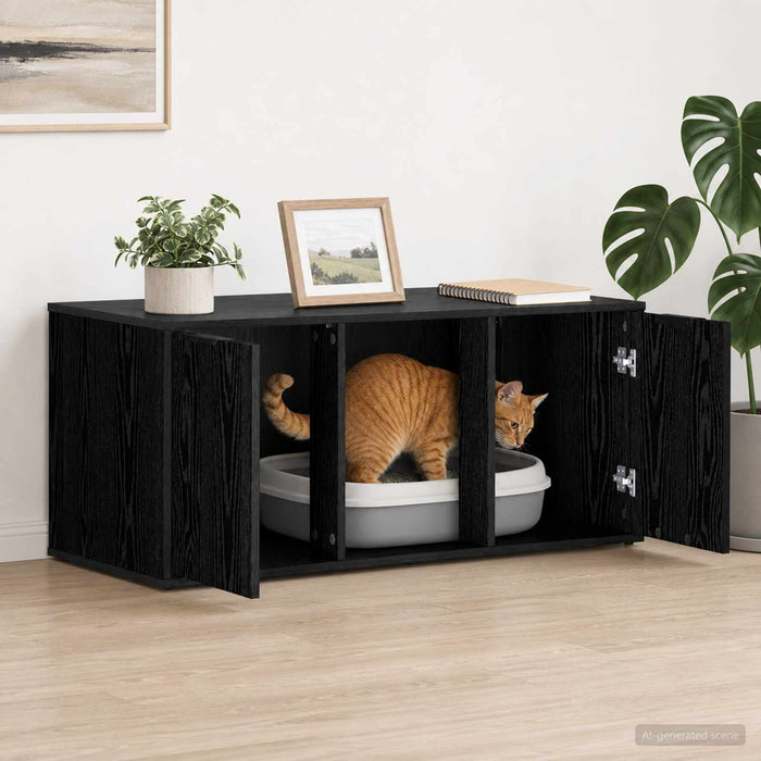 Mobilier pentru pisici Stejar Negru 100 x 49 x 45 cm WALTI