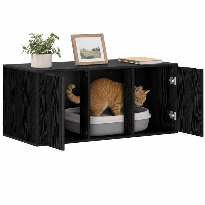 Mobilier pentru pisici Stejar Negru 100 x 49 x 45 cm WALTI