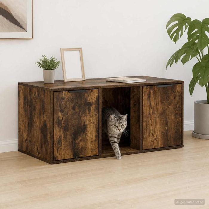 Mobilier pentru pisici Stejar fumuriu 100 x 49 x 45 cm WALTI