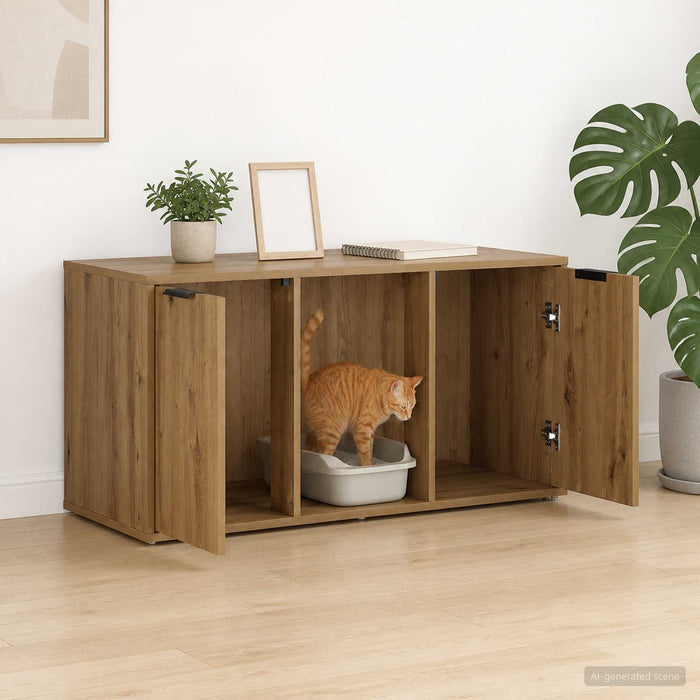 Mobilier pentru pisici Stejar Artizanal 100 x 49 x 45 cm WALTI