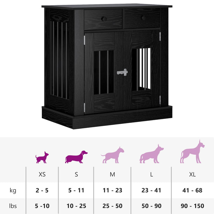 Mobilă pentru cușcă de câine Stejar Negru 80 x 47,5 x 80 cm WALTI