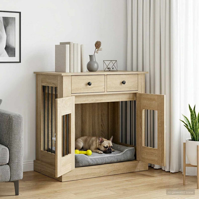 Mobilă pentru cușcă de câine Stejar Sonoma 80 x 47,5 x 80 cm WALTI