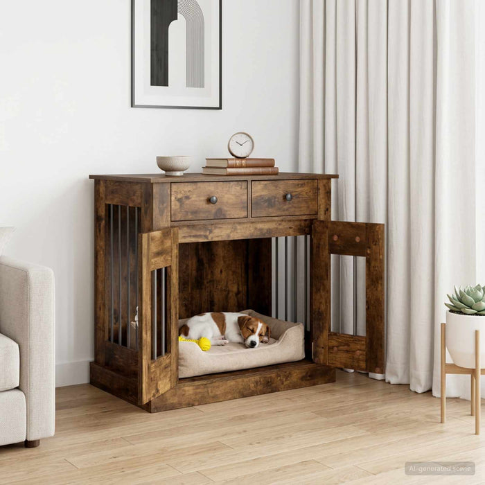 Mobilă pentru cușcă de câine Stejar fumuriu 80 x 47,5 x 80 cm WALTI