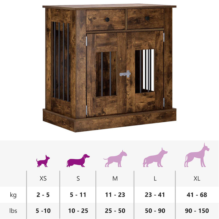 Mobilă pentru cușcă de câine Stejar fumuriu 80 x 47,5 x 80 cm WALTI
