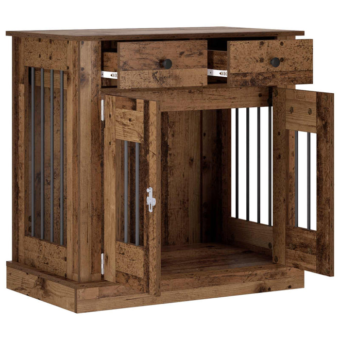 Mobilă pentru cușcă de câine Lemn vechi 80 x 47,5 x 80 cm WALTI