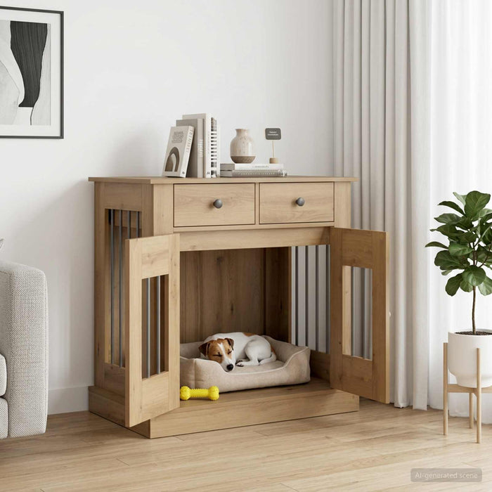 Mobilă pentru cușcă de câine Stejar Artizanal 80 x 47,5 x 80 cm WALTI