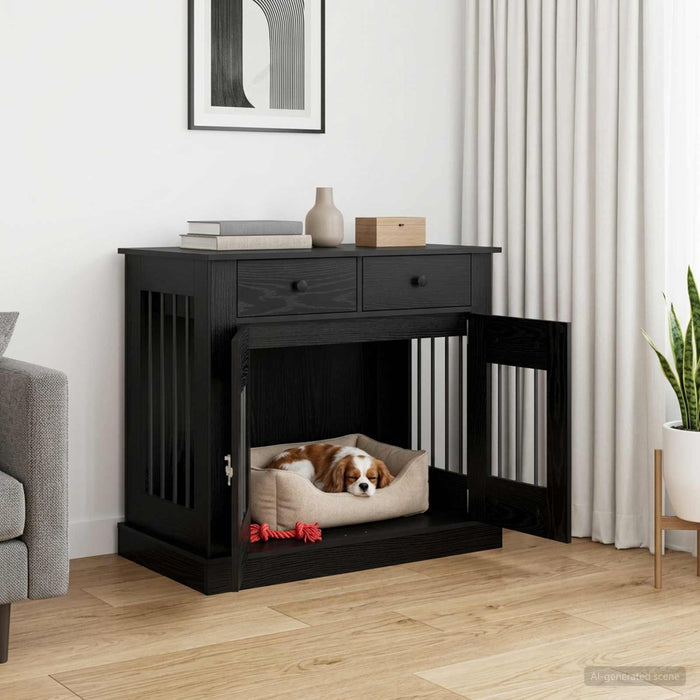 Mobilă pentru cușcă de câine Stejar Negru 90 x 47,5 x 80 cm WALTI