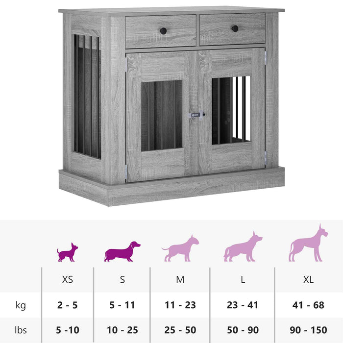 Mobilă pentru cușcă de câine Sonoma gri 90 x 47,5 x 80 cm WALTI