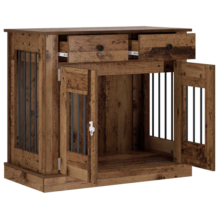 Mobilă pentru cușcă de câine Lemn vechi 90 x 47,5 x 80 cm WALTI