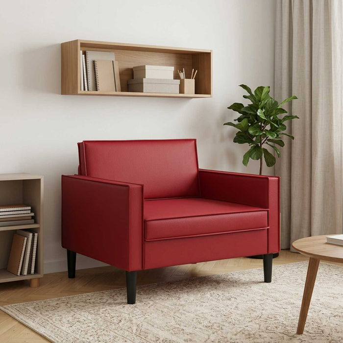 Fotoliu XL Burgundy Piele artificială - WALTI WALTI