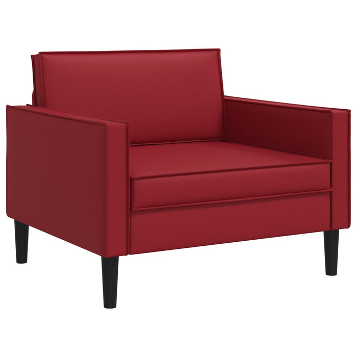 Fotoliu XL Burgundy Piele artificială WALTI