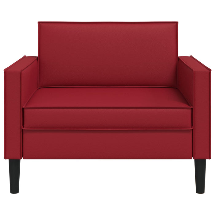 Fotoliu XL Burgundy Piele artificială WALTI