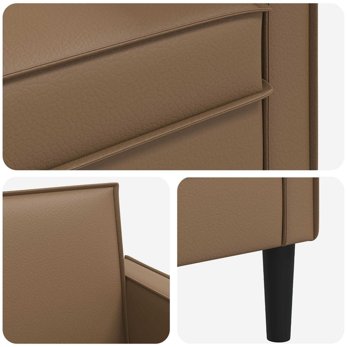 Fotoliu XL Cappuccino Piele artificială WALTI