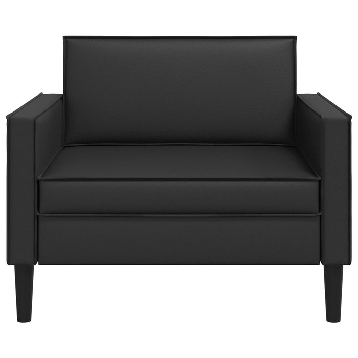 Fotoliu XL Negru Piele artificială WALTI
