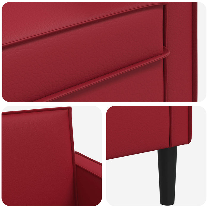 Fotoliu XXL Burgundy Piele artificială WALTI