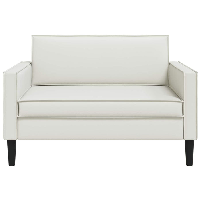 Fotoliu XXL Alb Piele artificială WALTI