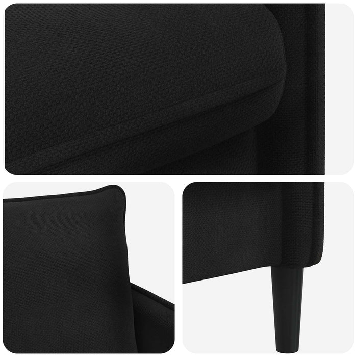 Fotoliu XL Negru Catifea WALTI