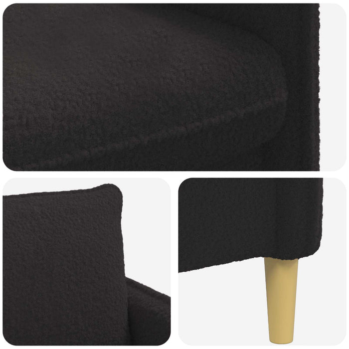 Fotoliu XL Negru Bouclé WALTI