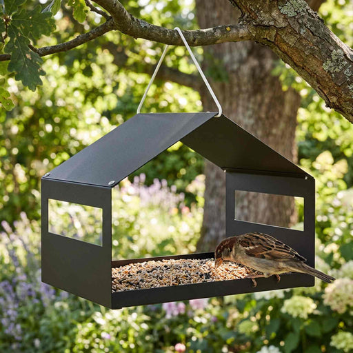 Hrănitoare suspendată pentru păsări Oțel Negru 30 x 23 x 23 cm - WALTI WALTI