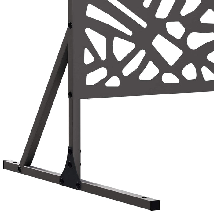 Ecran de intimitate 100 x 50 x 180 cm Oțel Negru WALTI