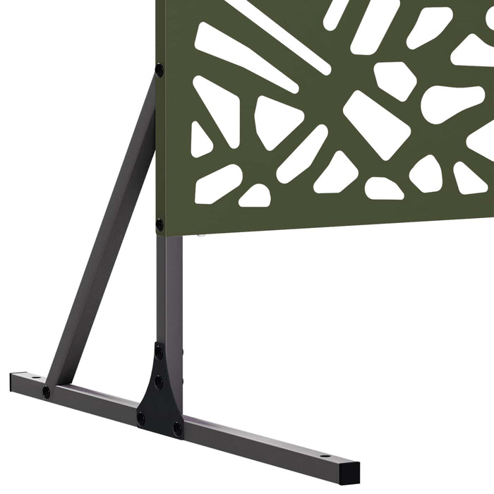 Ecran de intimitate 100 x 50 x 180 cm Oțel Verde măsliniu - WALTI WALTI