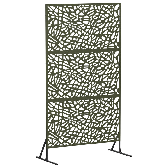 Ecran de intimitate 100 x 50 x 180 cm Oțel Verde măsliniu - WALTI WALTI